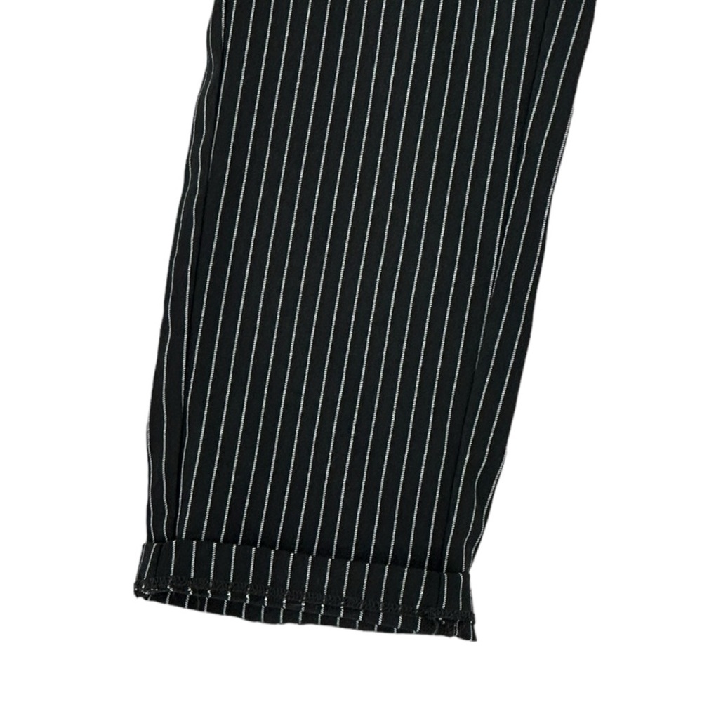 Who What Wear Women’s High Rise Stretch Cropped Pinstripe Pants Black/White Sz 8 - Picture 3 of 10